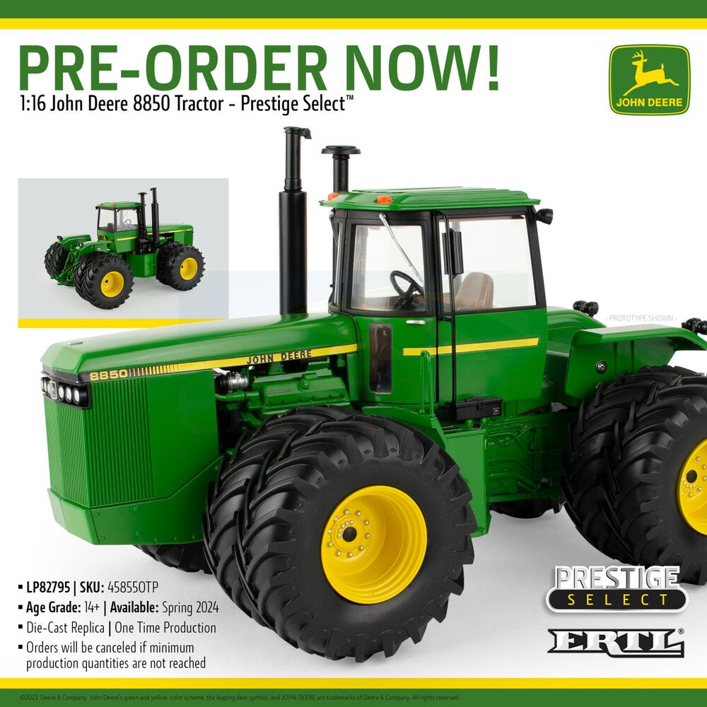 1:16 John Deere 8850 Tractor Prestige Select #3 45855OTP