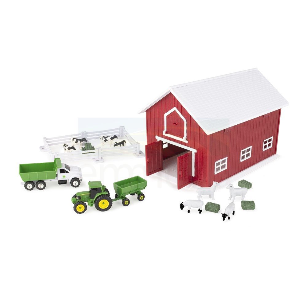 1 64 John Deere Red Barn Playset 47333