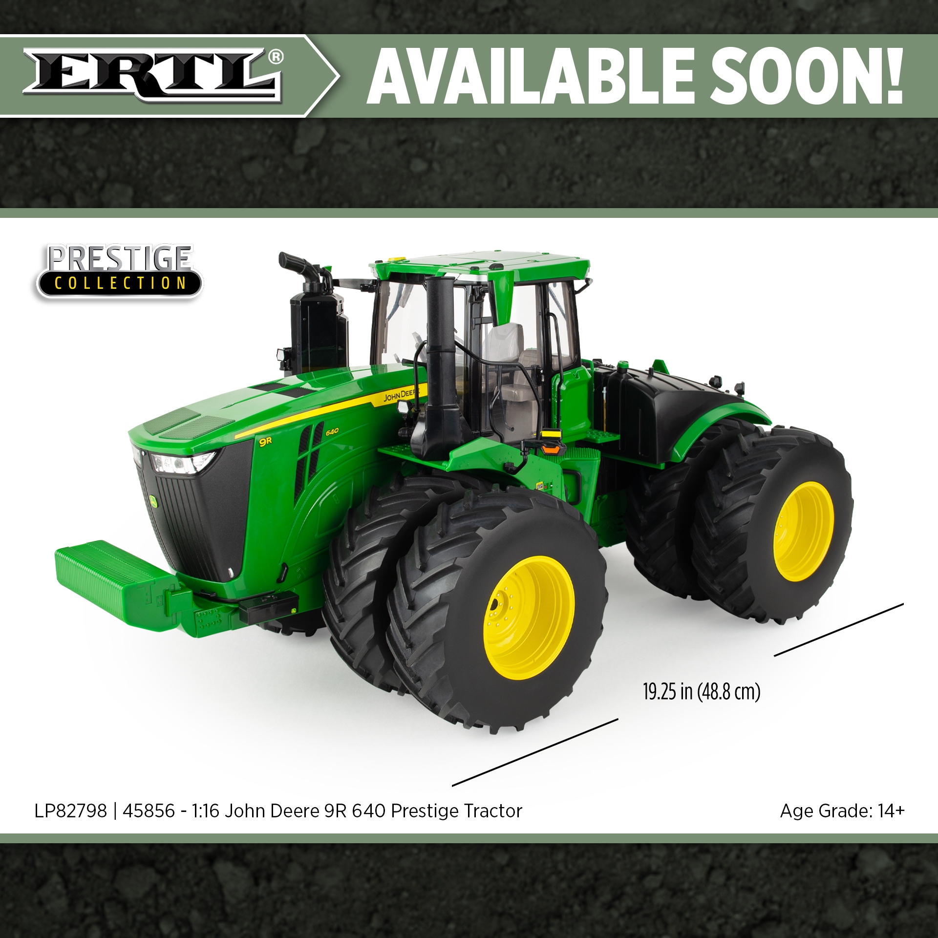 1/16 9R 640 Tractor - 13.6L Diesel | Prestige Collection