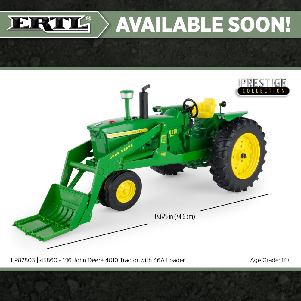 1:16 John Deere 4010 Narrow Front Tractor with 46A Loader Prestige 45860