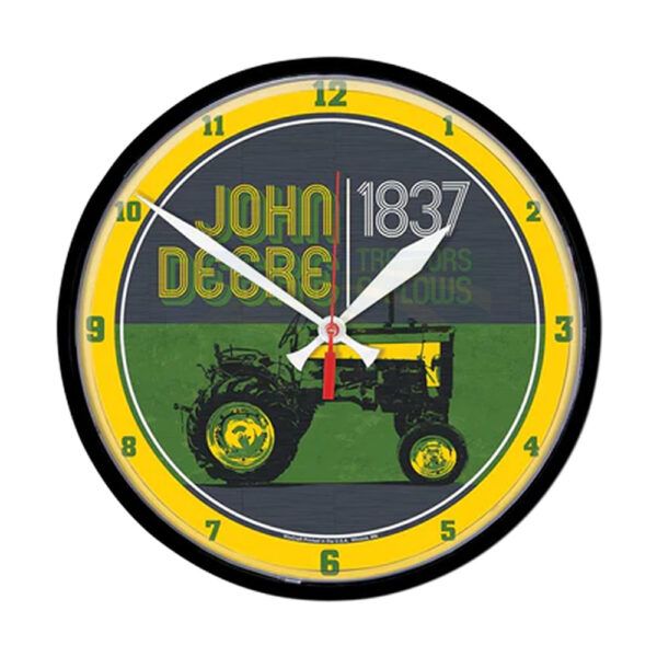 John Deere Round Clocks 32.4cm Diameter Emmetts Shop