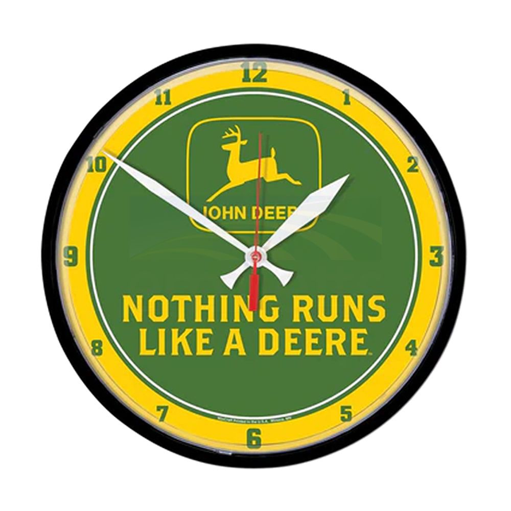 John Deere Round Clocks 32.4cm Diameter Emmetts Shop