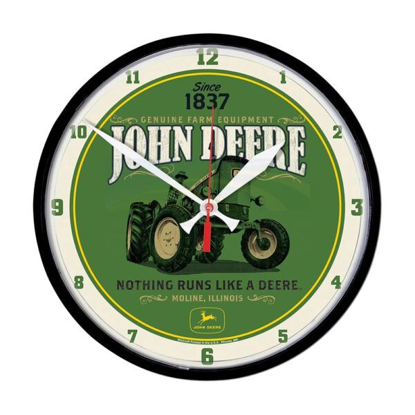 John Deere Round Clocks 32.4cm Diameter Emmetts Shop