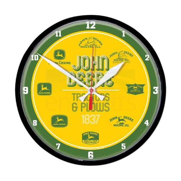 John Deere Round Clocks 32.4cm Diameter Emmetts Shop