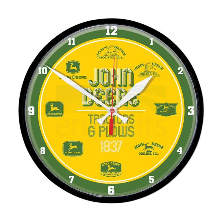 John Deere Round Clocks 32.4cm Diameter Emmetts Shop