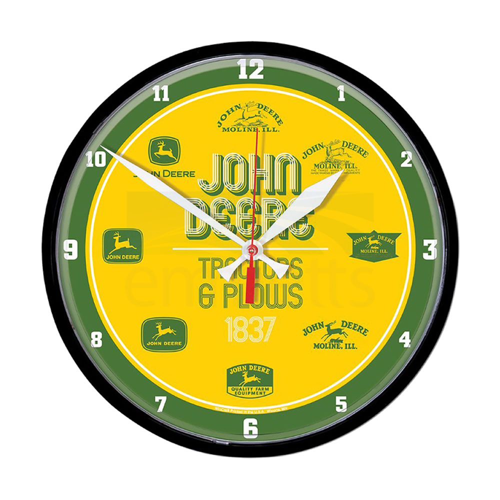 John Deere Round Clocks 32.4cm Diameter
