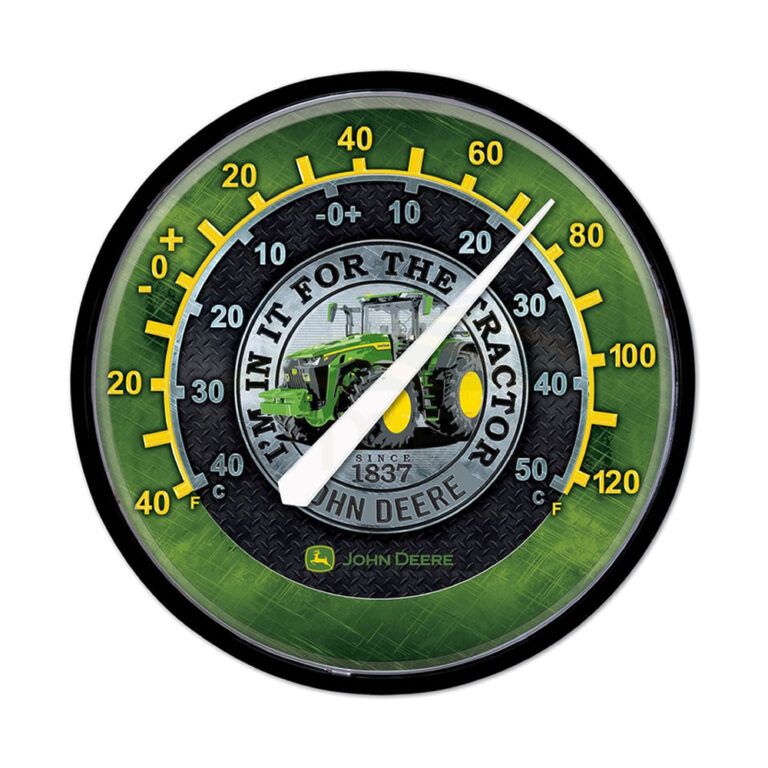 John Deere Round Thermometers 32.4CM Diameter Emmetts Shop