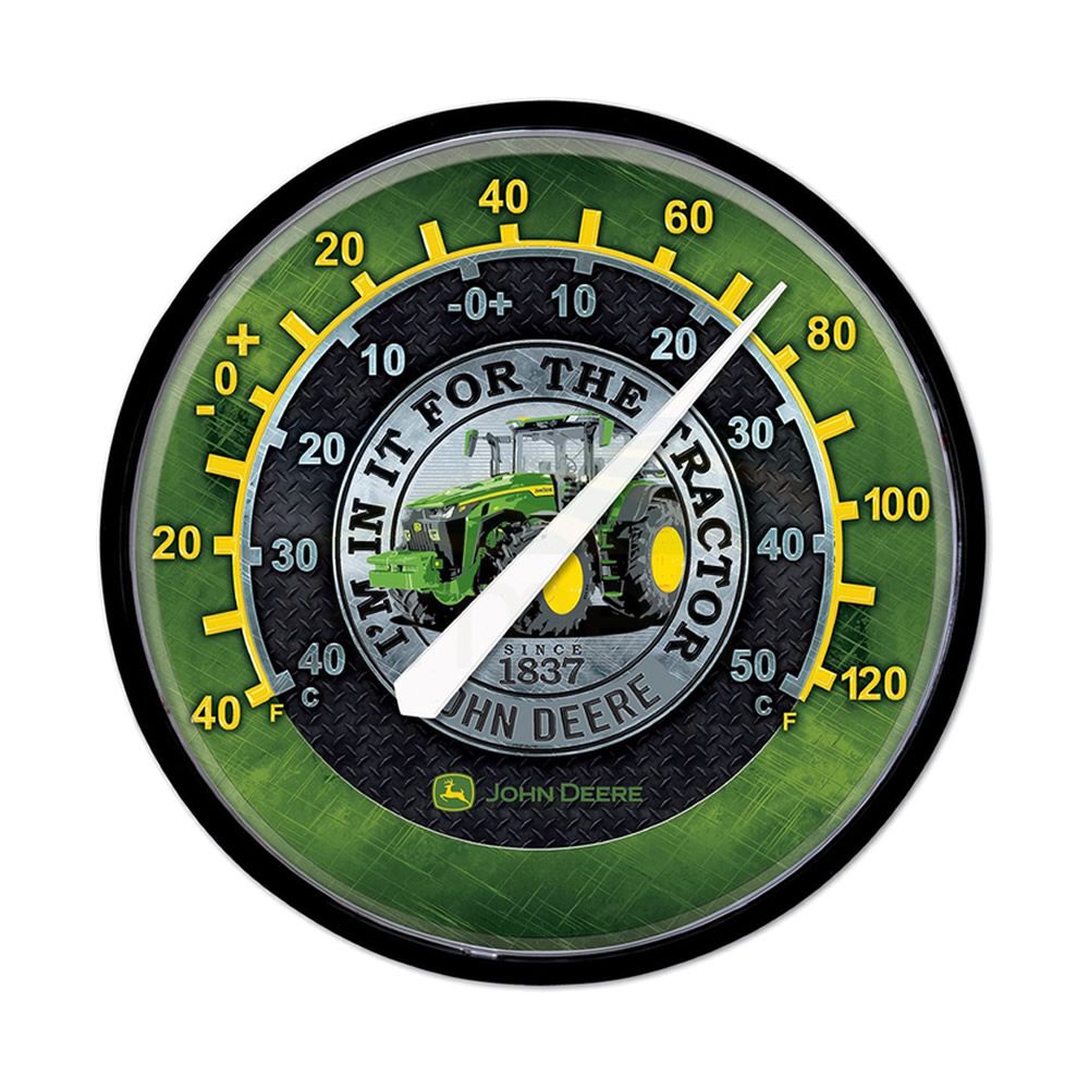 John Deere Round Thermometers 32.4CM Diameter