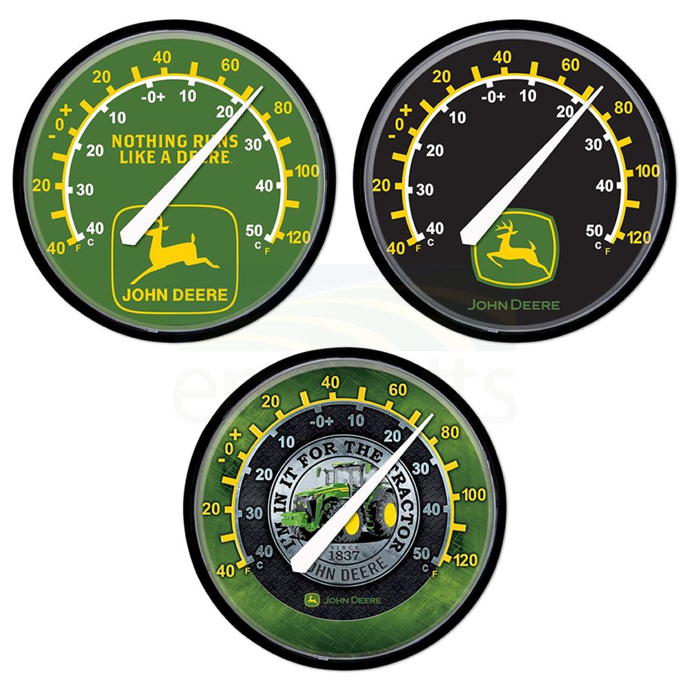 John Deere Round Thermometers 32.4CM Diameter