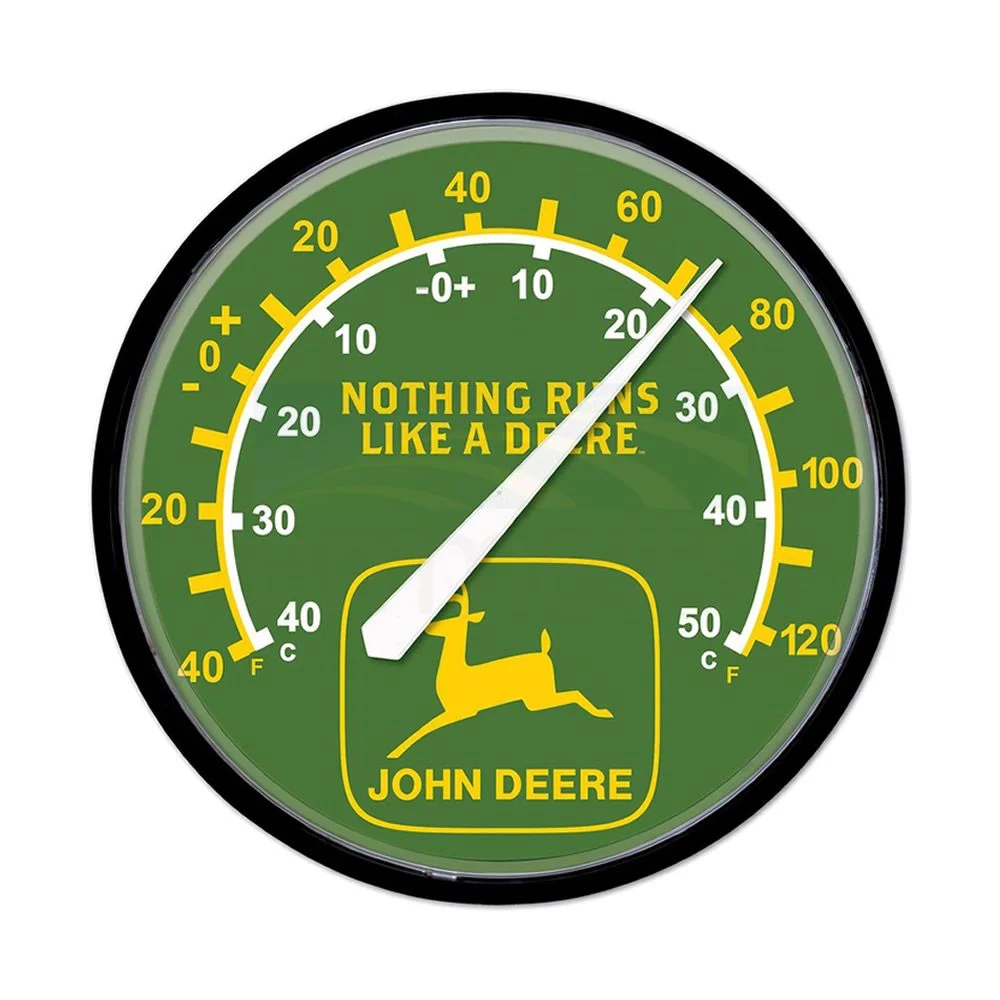 John Deere Round Thermometers 32.4CM Diameter