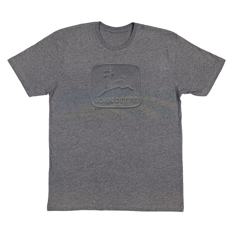 John Deere Charcoal Embossed Logo T-Shirt 13005784CH - Emmetts Shop