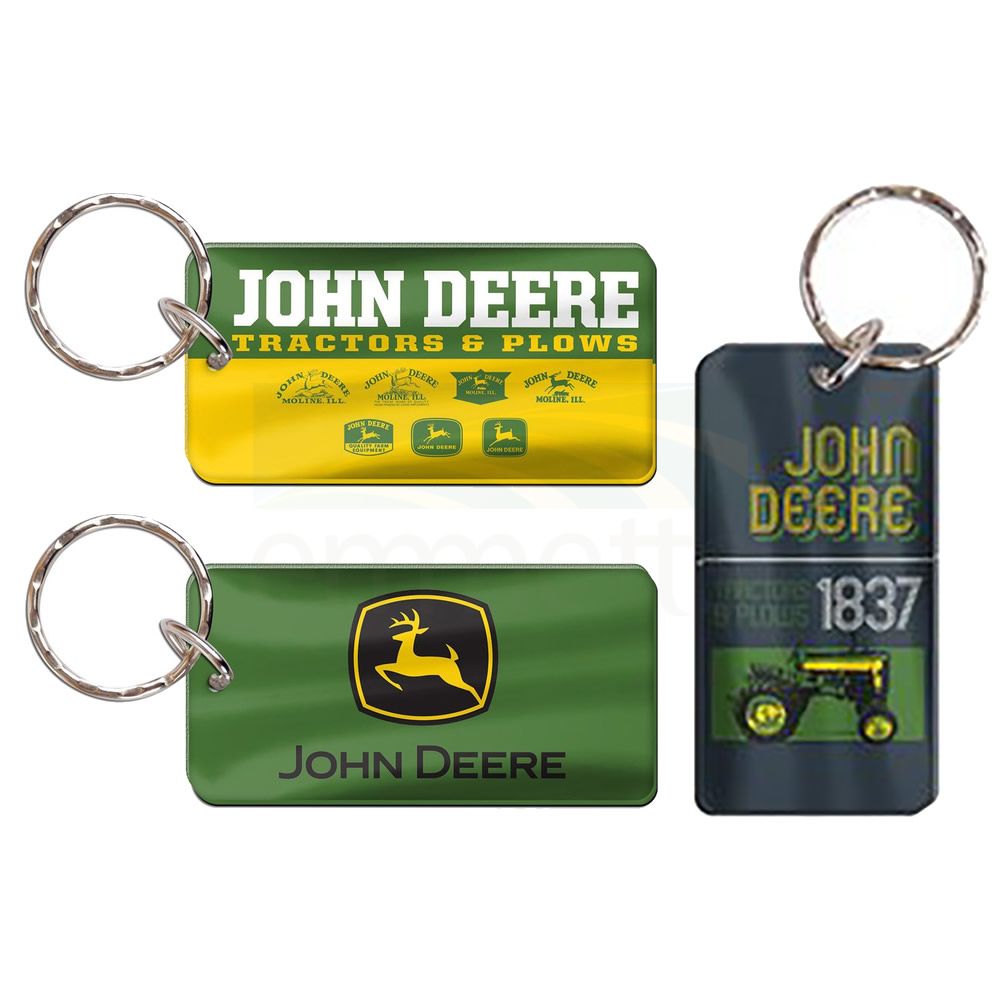 John Deere Rectangle Key Chains F0890221 F0812121 F0890121 Emmetts Shop