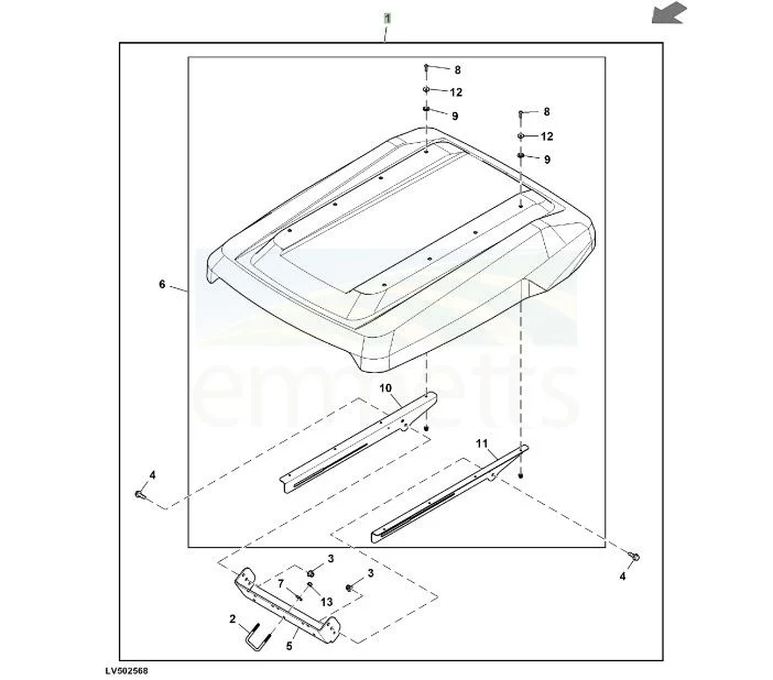 John Deere ShadePro™ Small Shade Canopy BXX10589