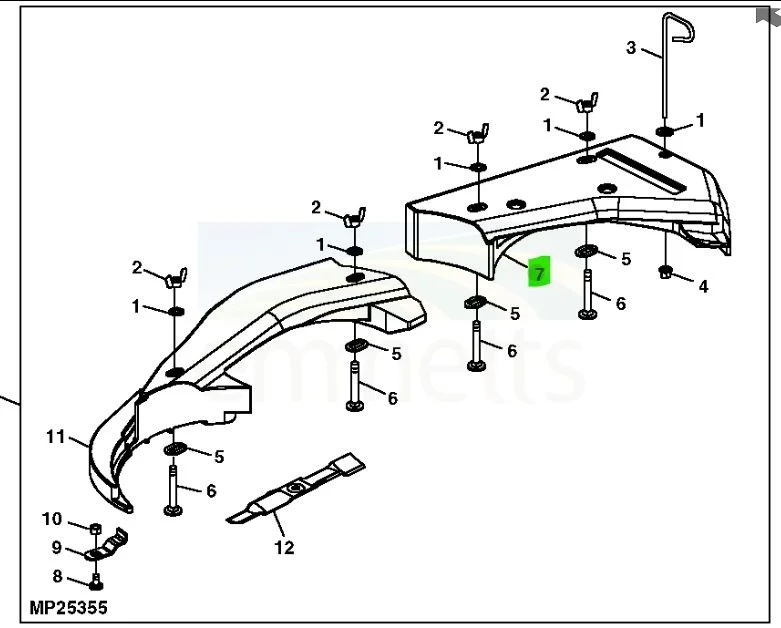 Right Hand Mulch Insert (54C) M130816