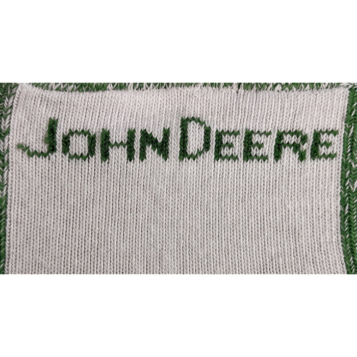 John Deere 4PK of White & Green Crew Work Socks Men's 8-12 JD12510WHCAU