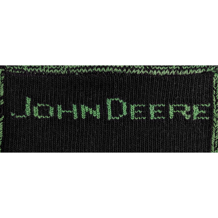 John Deere 4PK of Black & Green Crew Work Socks Men's 8-12 JD90910BKCAU