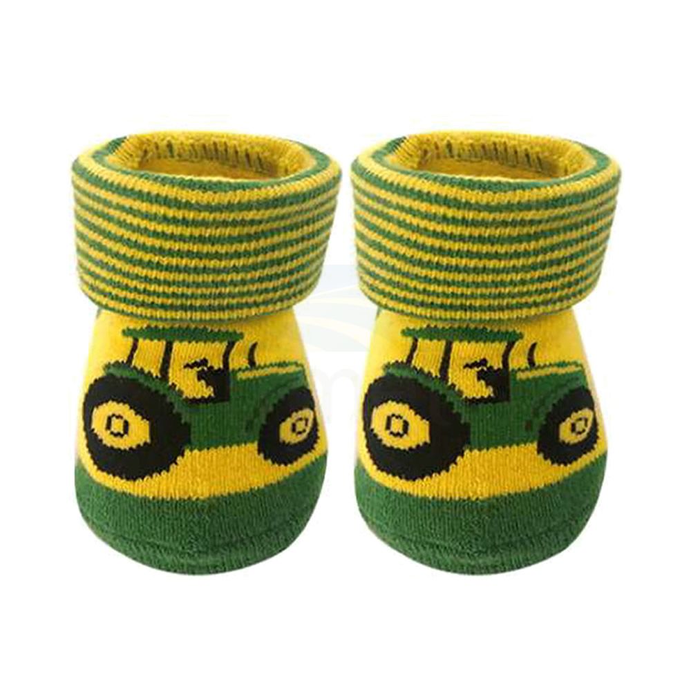 John Deere Yellow & Green Tractor Cuff Booties MCPB0JD73606 Emmetts Shop