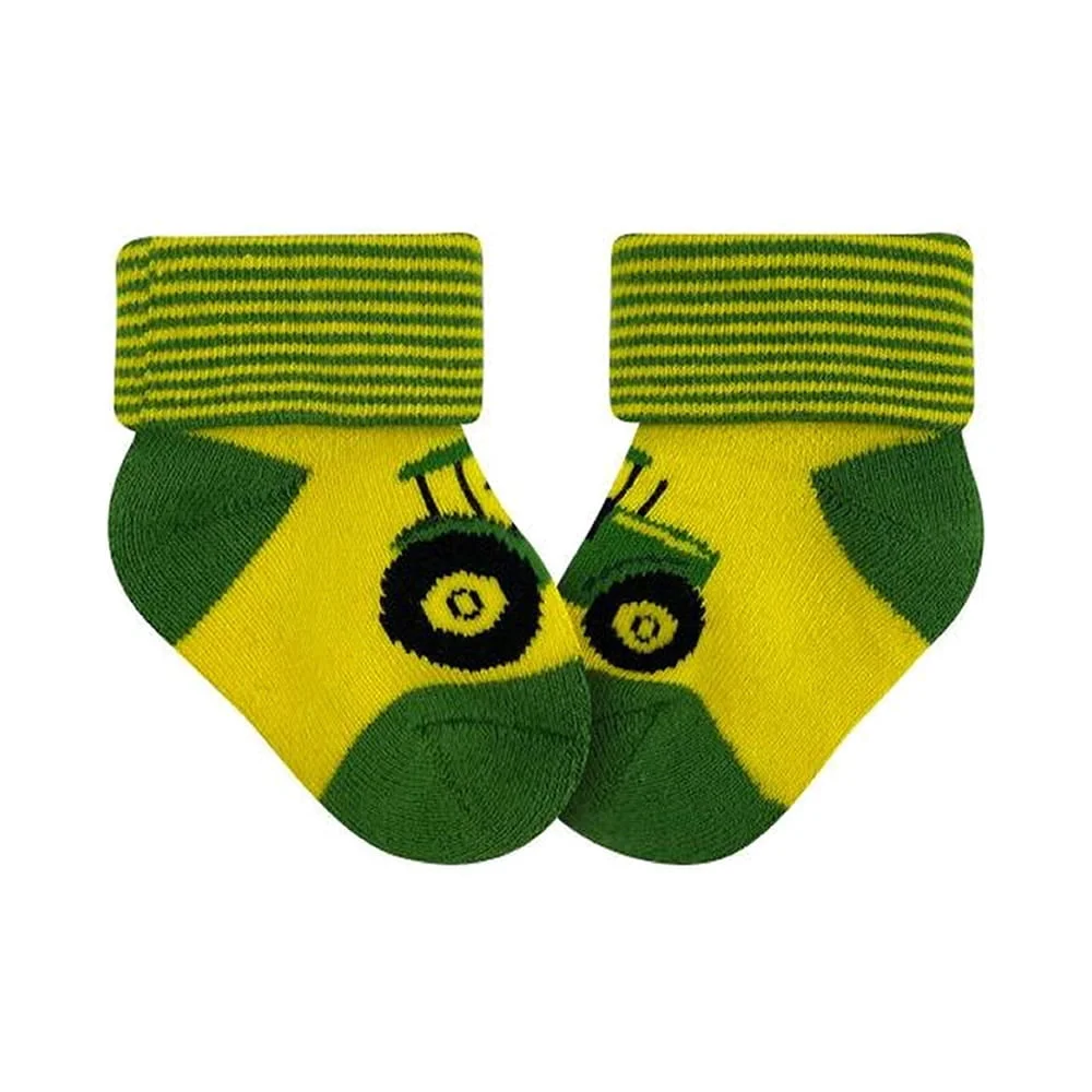 John Deere Yellow & Green Tractor Cuff Booties MCPB0JD73606