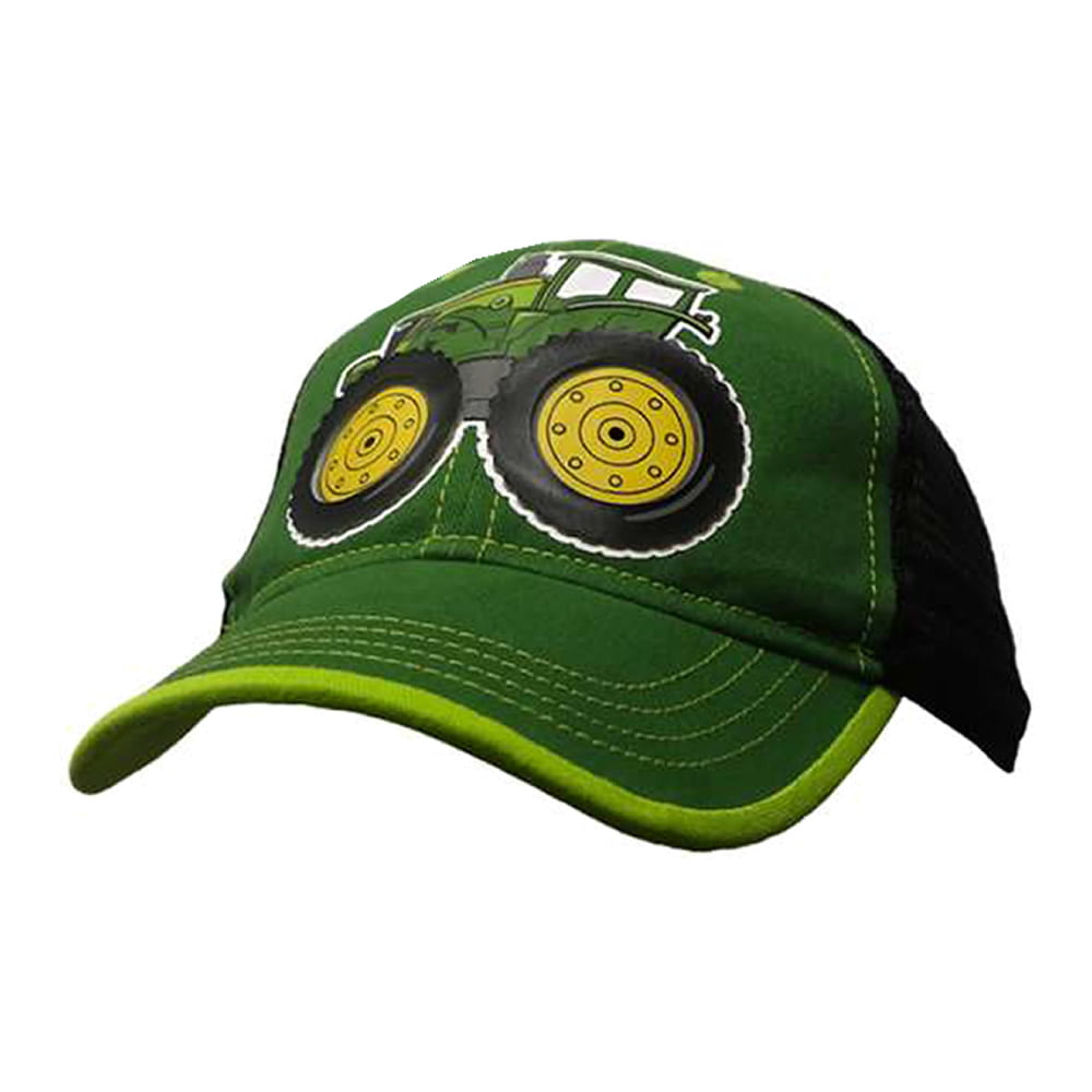 John Deere Green Toddler Tractor Cap with Black Mesh MCPBJSH963GT