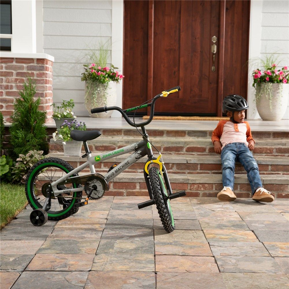 John Deere 40cm / 16" Mud Machine Steel Bicycle with Removeable Training Wheels 46399AUS