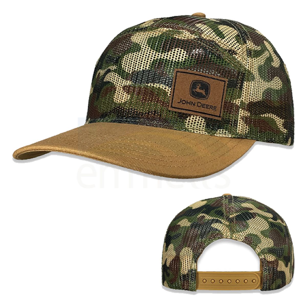 John Deere Brown & Camo Mesh with Patch Trucker Cap J13A-061V-JDR-4LV