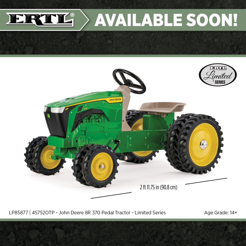 John Deere 8R 370 Steel Pedal Tractor with Dual Wheels 45752OTP Emmetts Shop