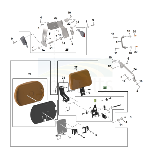 Brown Instructional Seat SJ39280