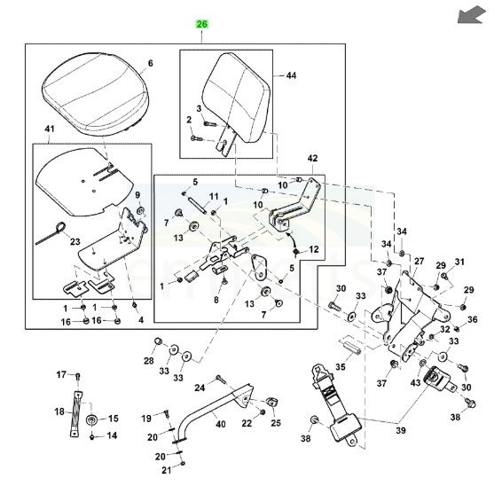 Brown Instructional Seat SJ39280