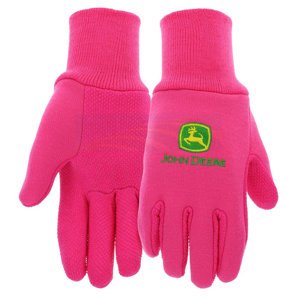John Deere Women's Pink Light Duty Cotton Gloves JD00003