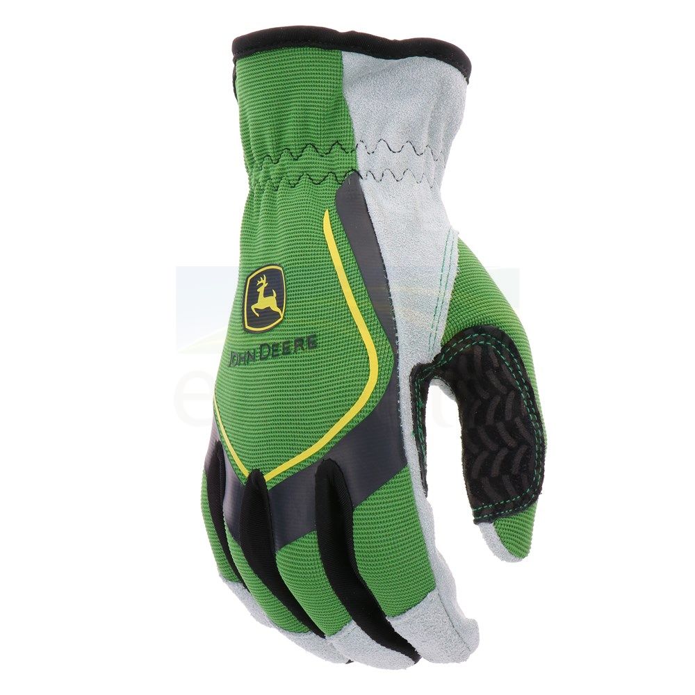 John Deere Men's Green Grey Black AllPurpose Gloves JD00035 Emmetts Shop