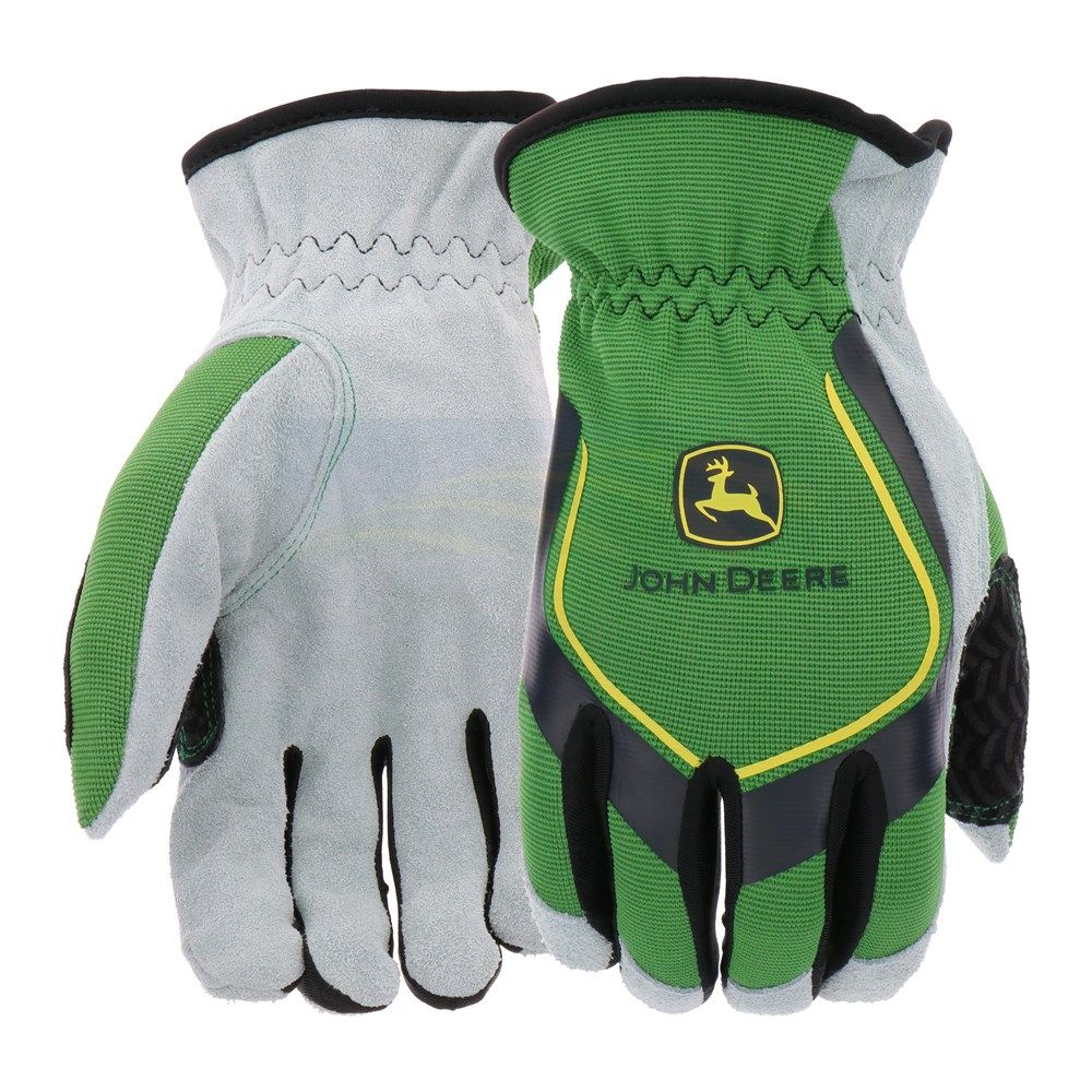 John Deere Men's Green Grey Black All-Purpose Gloves JD00035