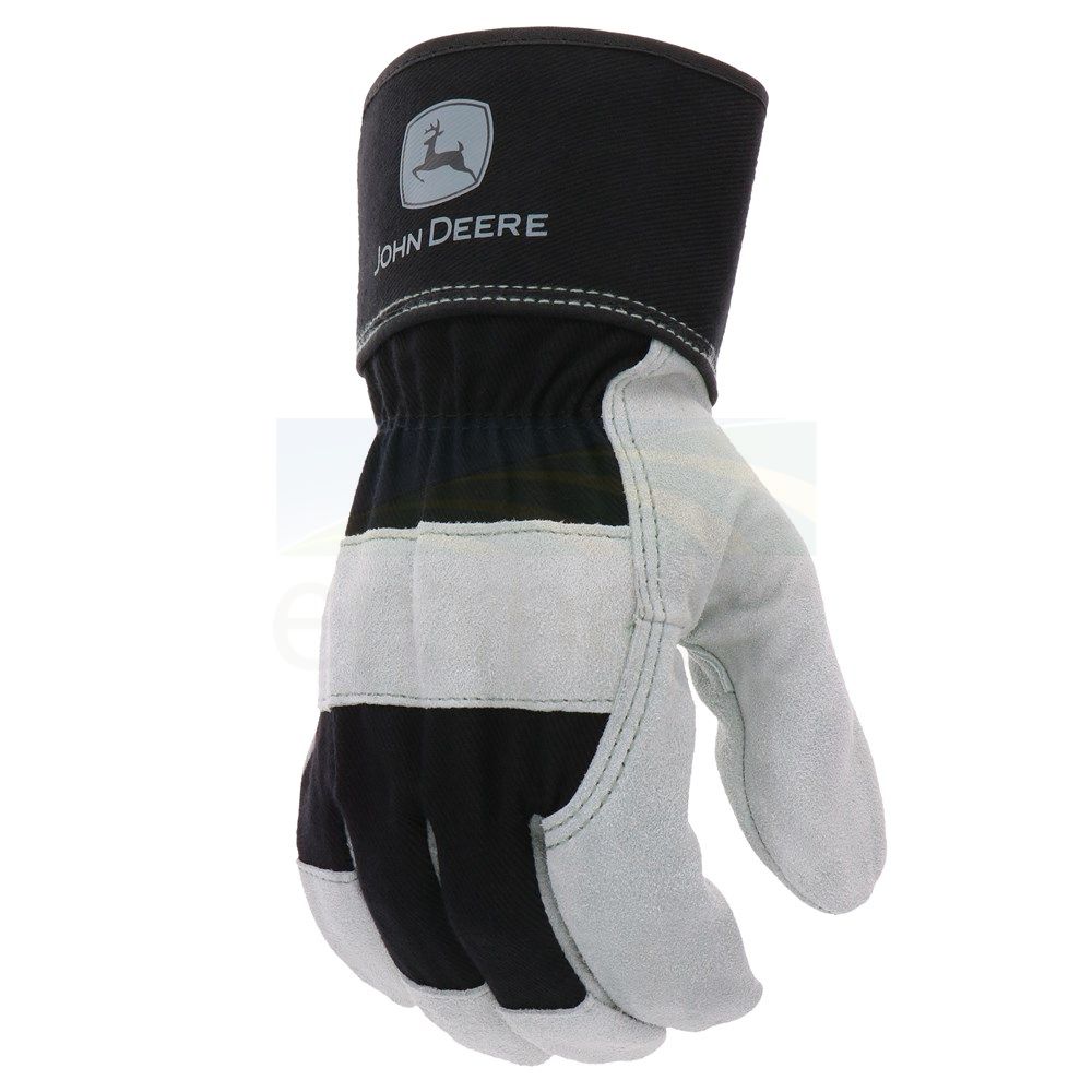 John Deere Men's Cotton Cowhide Leather Gloves JD71057
