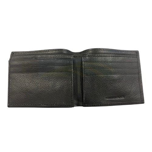 John Deere Pebble Grain Leather Bi-Fold Wallet with Trademark Logo 4013000