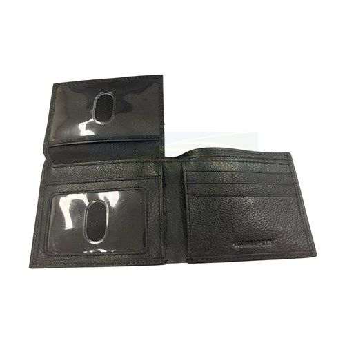 John Deere Pebble Grain Leather Bi-Fold Wallet with Trademark Logo 4013000