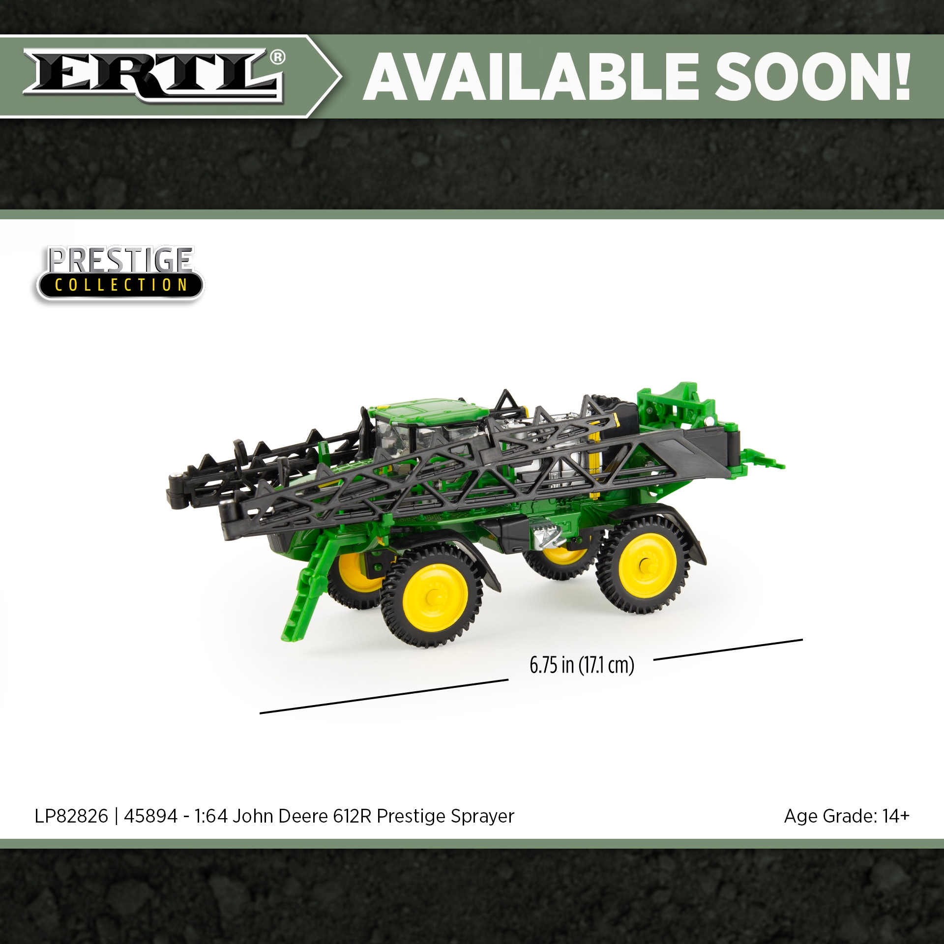 1:64 John Deere 612R Sprayer Prestige 45894