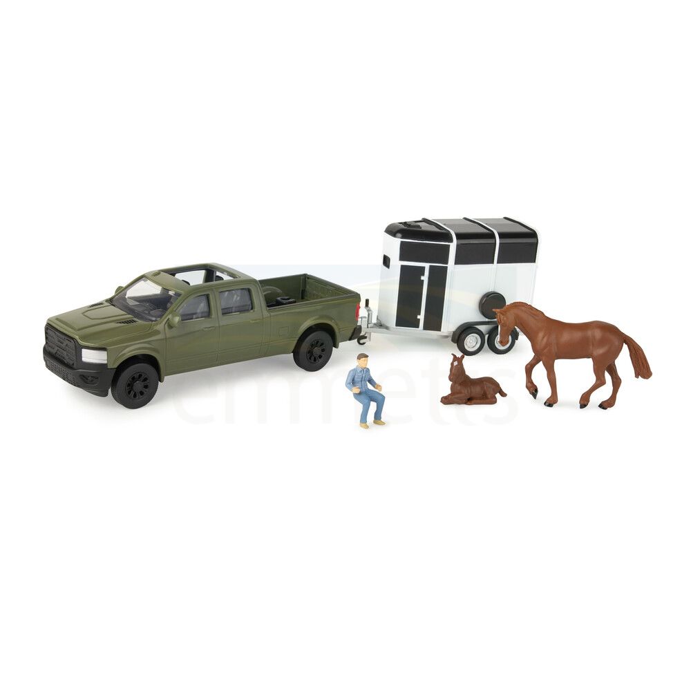 1:32 Horse Trailer Set; Truck, Trailer, Horse, Colt & Driver Figure 47599