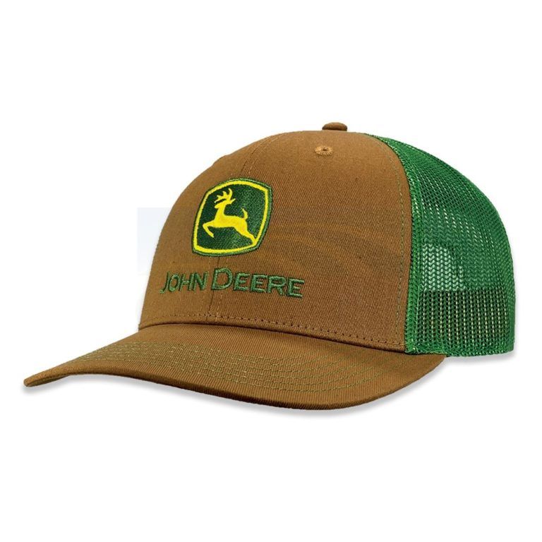 John Deere Brown Green Trucker Cap with AG Logo J118 0BJU JDR 0C5 Emmetts Shop