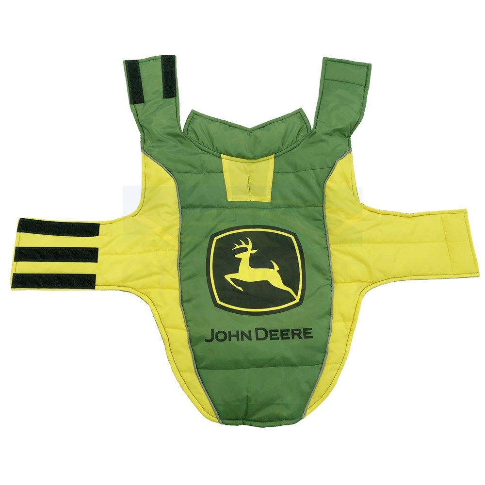John Deere Green & Yellow Pet Puffer Vest JOD-4081