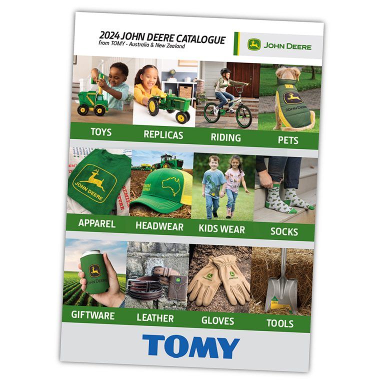 FREE CATALOGUE 2024 TOMY John Deere Catalogue Toys Apparel Headwear Giftware Gloves Tools More. Emmetts Shop