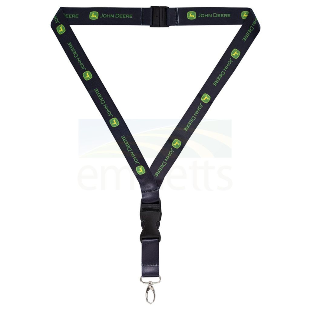 John Deere Black BreakAway & Detachable Keychain Lanyard JOH734