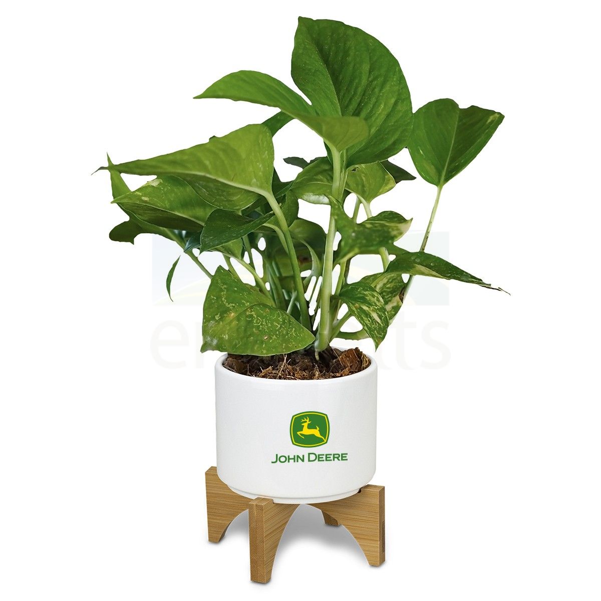 John Deere Ceramic Planter Pot with Bamboo Base JOH754