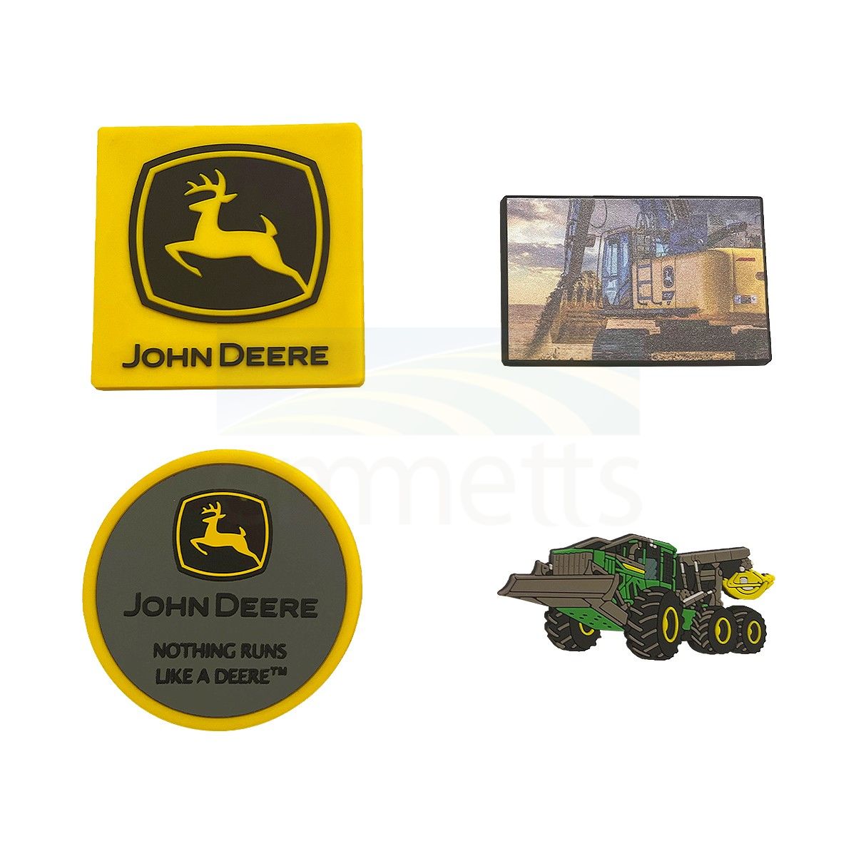 John Deere Construction and Forestry Set of 4 Magnets JOH764