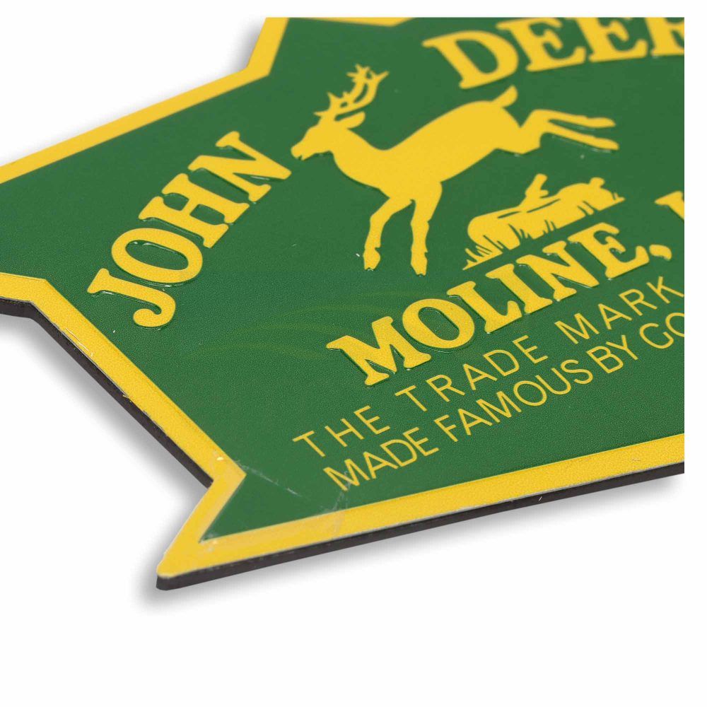 John Deere Moline, Ill. Badge Embossed Metal Magnet (13.34cm x 12.7cm) 90180699