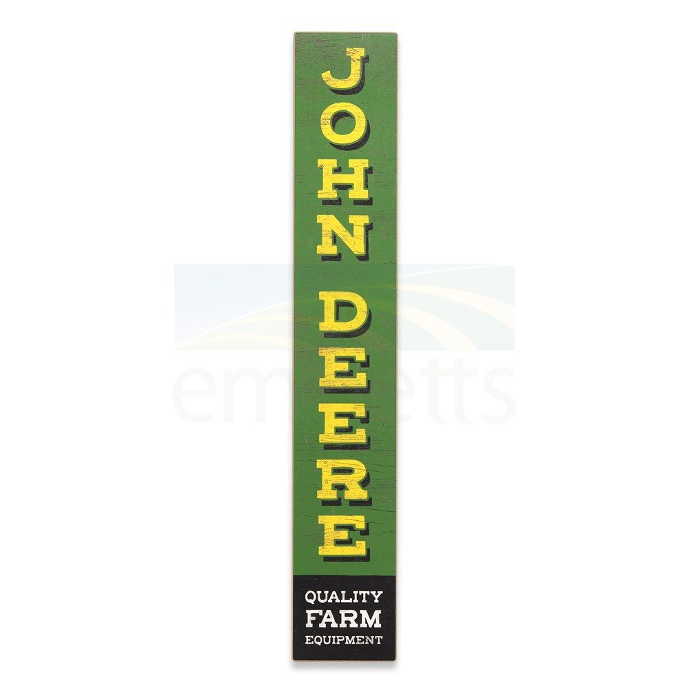 John Deere Vertical Quality Farm Equipment Rustic MDF Wall Décor Sign (71cm x 12.7cm) 90194799