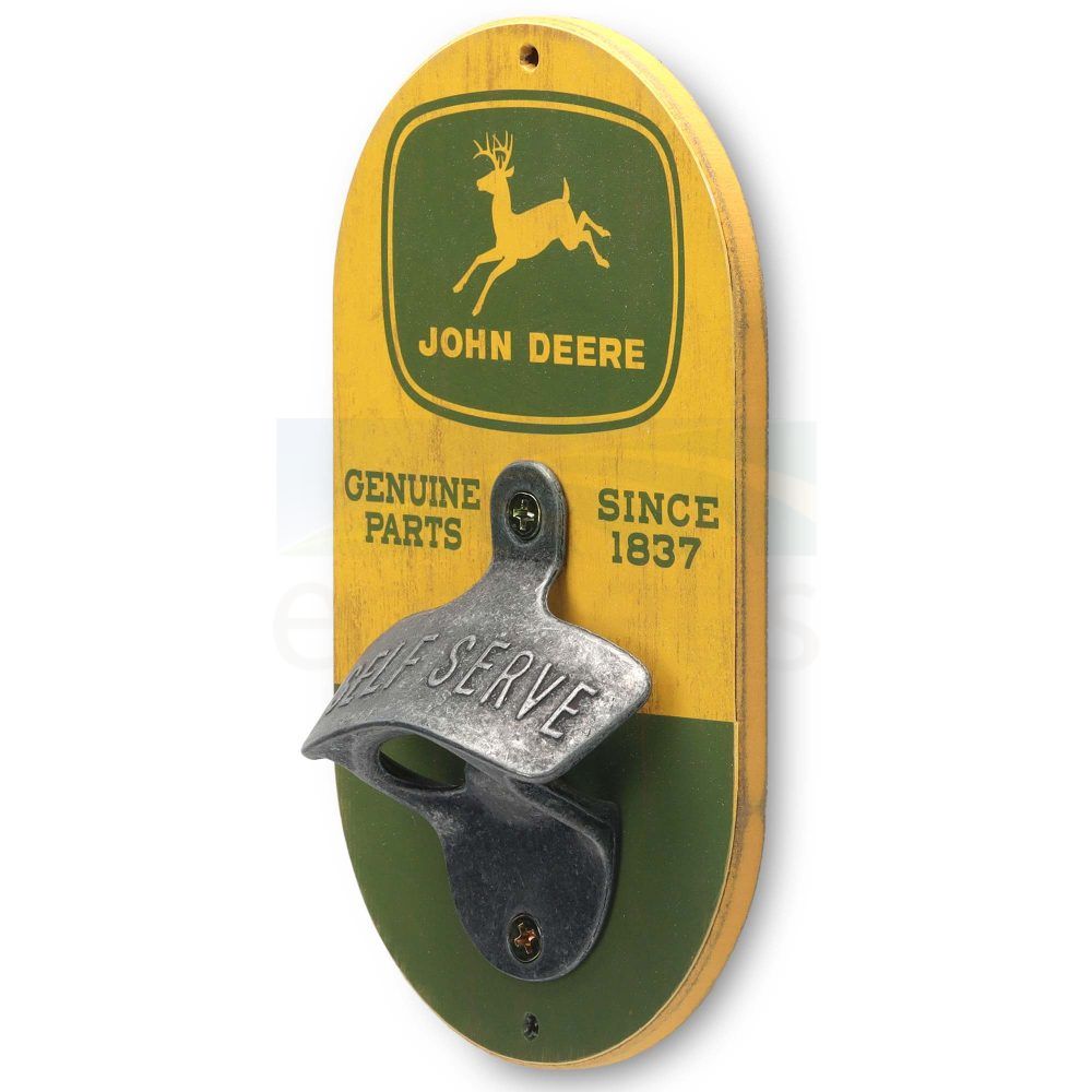 John Deere Vintage Logo Wooden Wall Mounted Bottle Opener 90211533