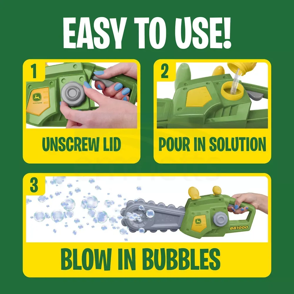 John Deere Motorised Bubble and Fun Chainsaw 470627