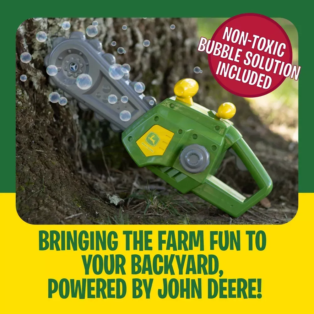 John Deere Motorised Bubble and Fun Chainsaw 470627