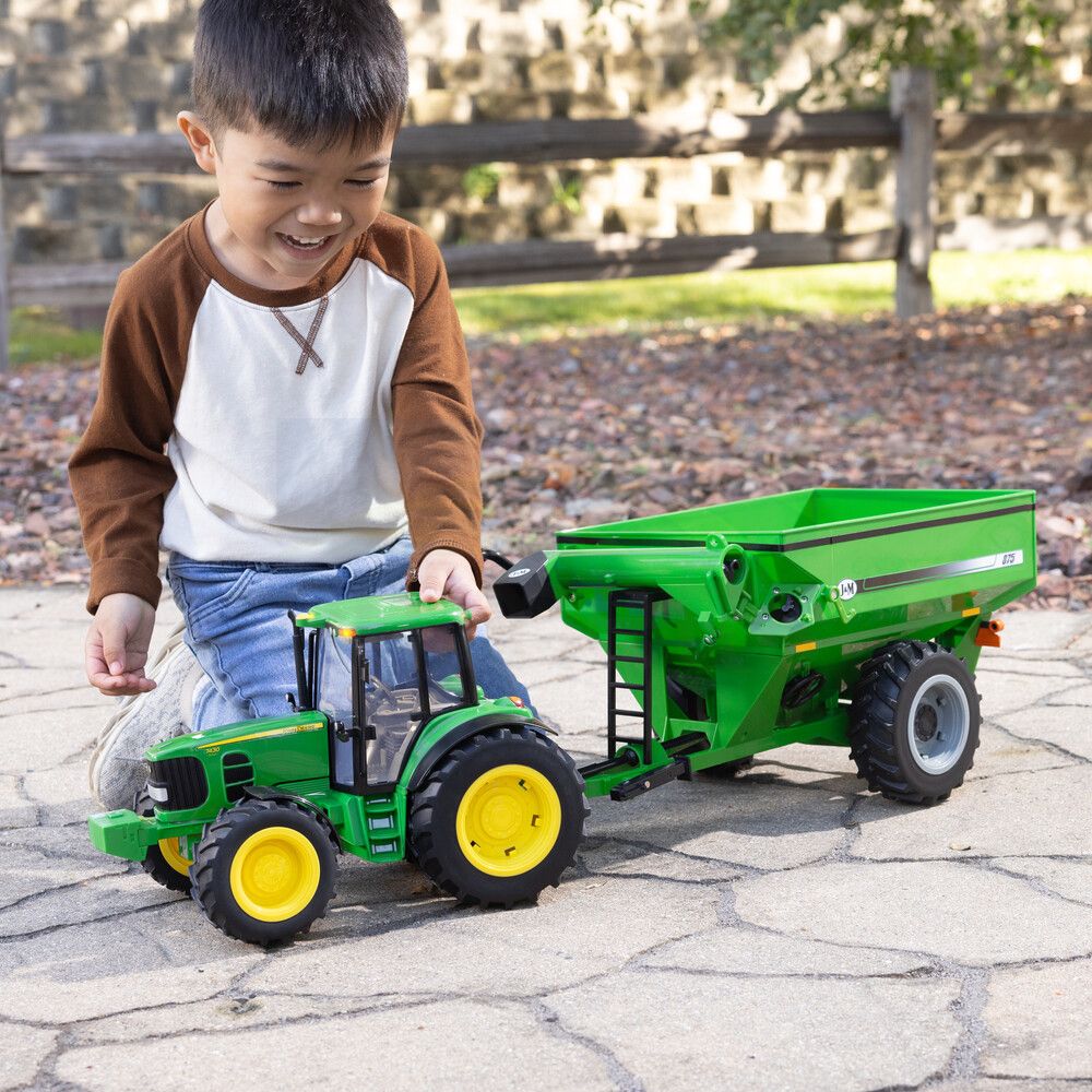 1:16 Big Farm John Deere 7430 Tractor with J&M Grain Cart 47681