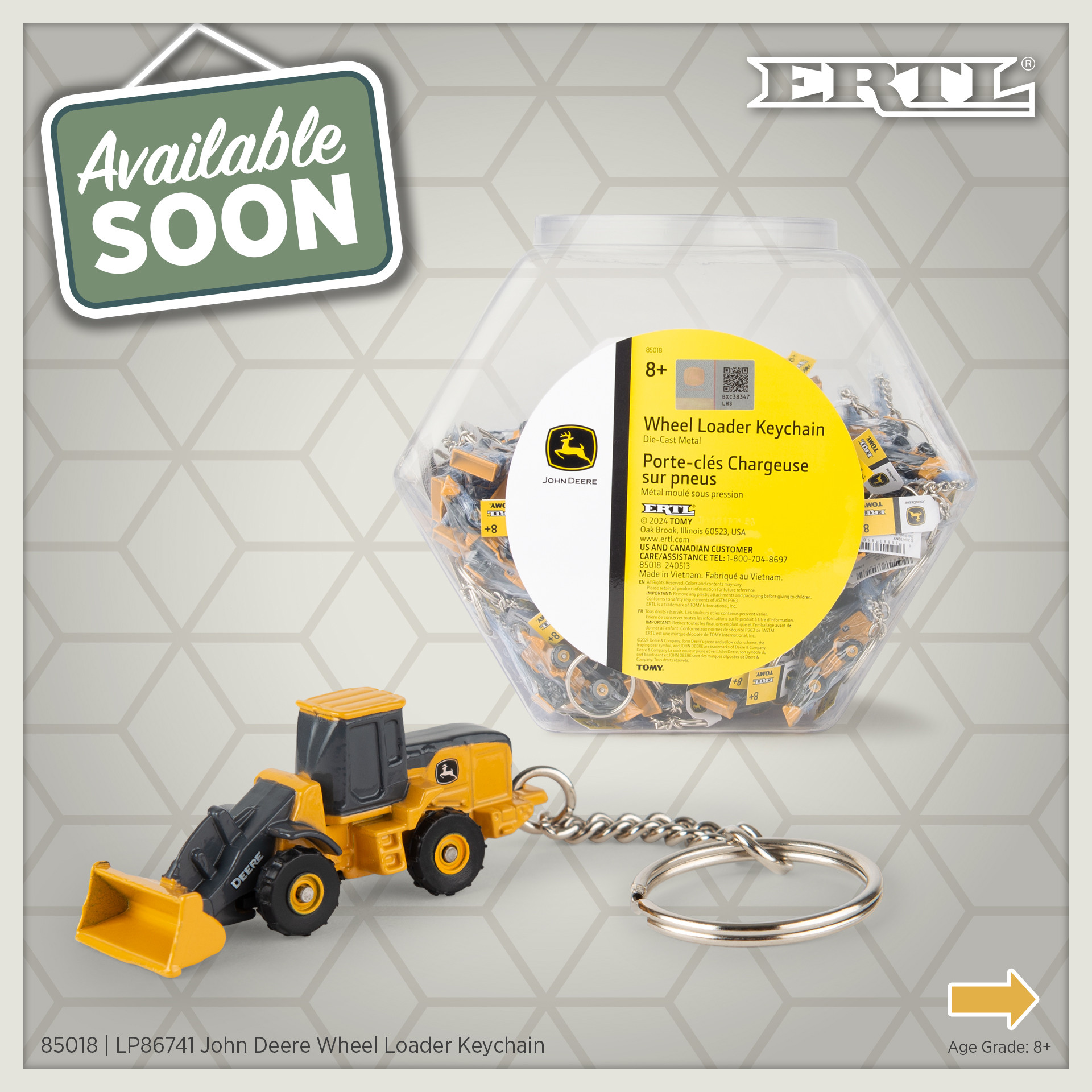 John Deere Wheel Loader Keychain Updated Version 85018