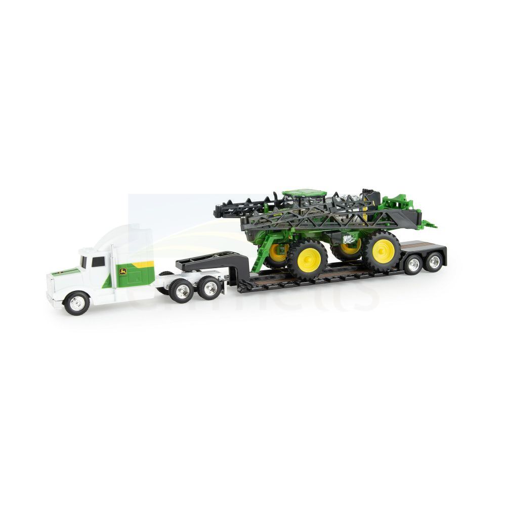1:64 John Deere Decal Semi Truck and Trailer with John Deere 612R Sprayer 85030